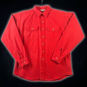 Five Brother Since 1890 Tallman Made In U.S.A Salmon Button Up Shirt Men's XL